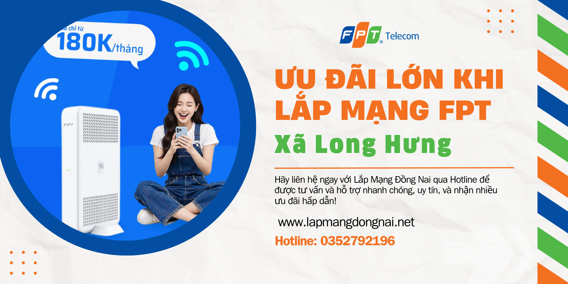 7 Lý Do Nên Lắp Mạng FPT Xã Long Hưng Ngay Hôm Nay (Ưu Đãi 2025)